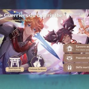 guide event guerriers du labyrinthe Genshin Impact