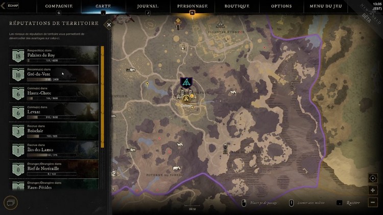 réputation de territoire new world