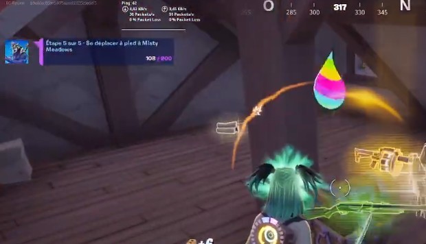 se déplacer à pied dans Misty Meadows Fortnite