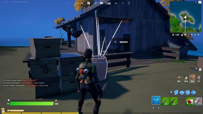 trouver une canne à pêche dans Fortnite