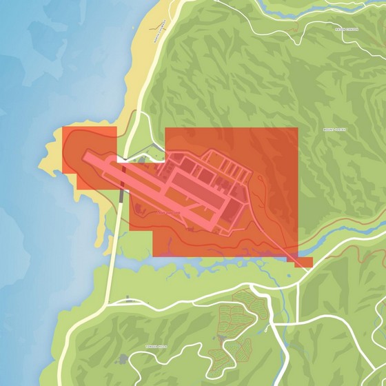 Emplacement de Fort Zancudo dans Gta online