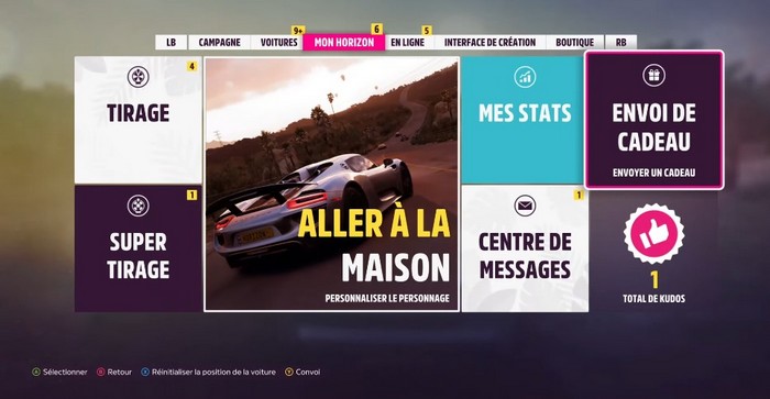 Envoi de cadeau-forza horizon 5