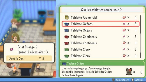 Ou trouver des tablettes pour le parc Rosa Rugosa de Pokémon Diamant Étincelant et Perle Scintillante :