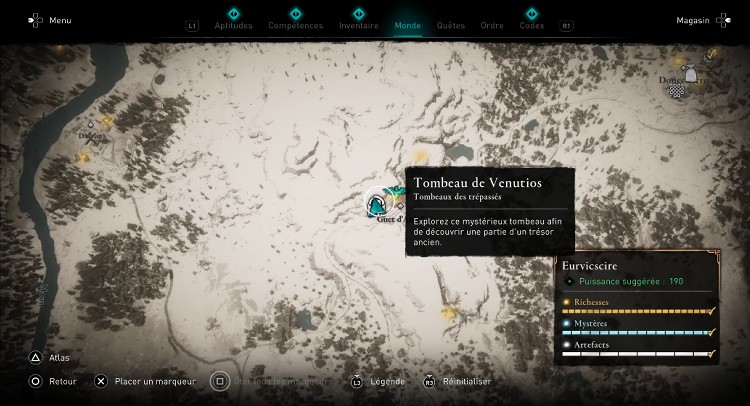  Emplacement du Tombeau de Venutios dans Assassin’s Creed Valhalla