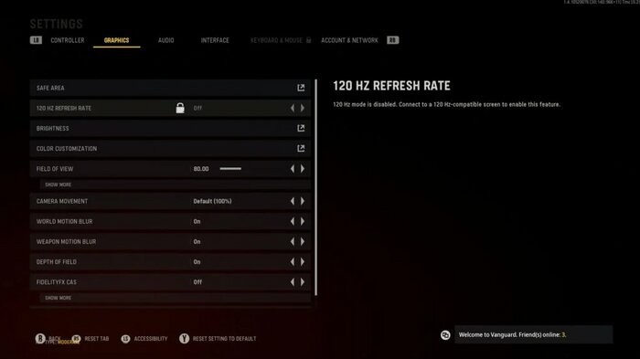 activer le FidelityFX CAS dans COD Vanguard