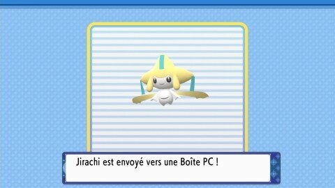 avoir Jirachi dans Pokémon Diamant étincelant et Perle scintillante