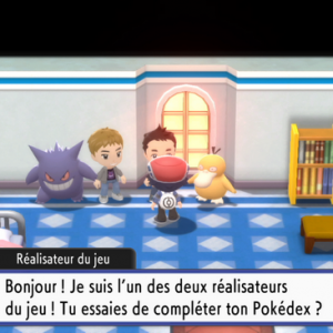 deux PNJ représentants des développeurs du jeu