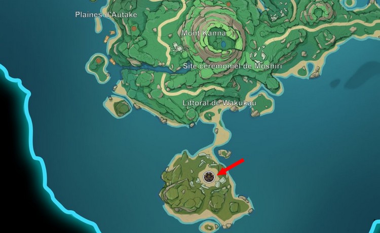 emplacement Loup alpha doré dans Genshin Impact