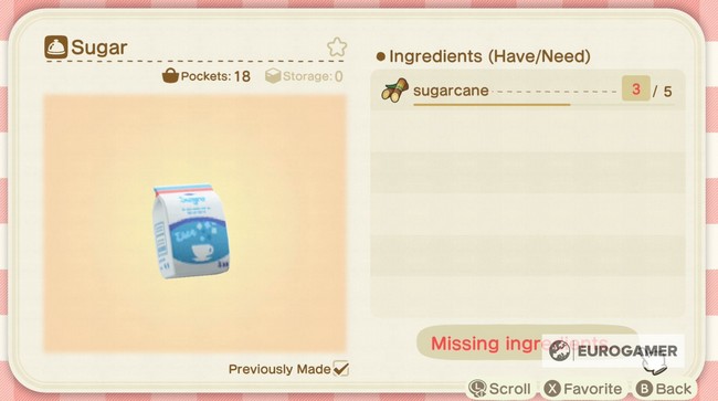 sucre animal crossing