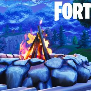 Allumer un feu de camp en ayant les pieds congélés dans Fortnite, defi de Noel