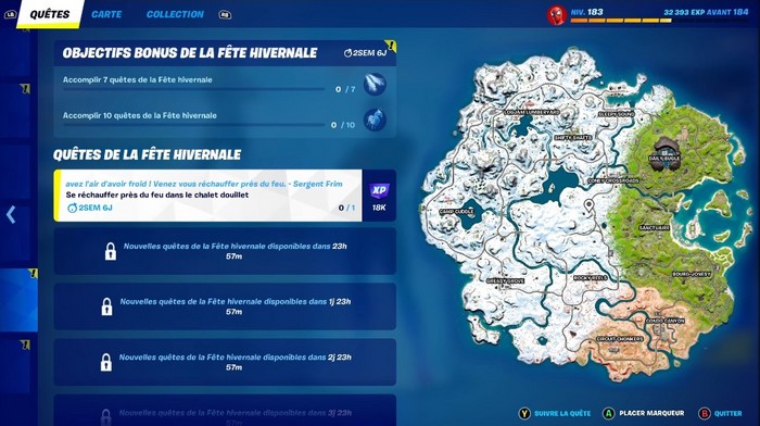 Comment se réchauffer près du feu dans le chalet douillet dans Fortnite