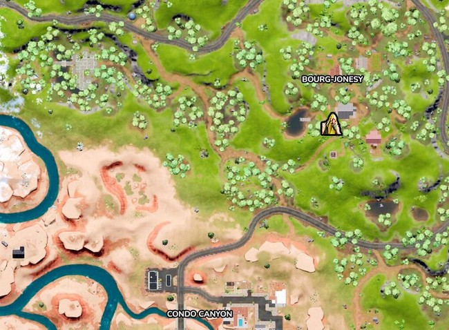 Emplacement de Jonesy du Bunker dans Fortnite chapitre 3 saison 1