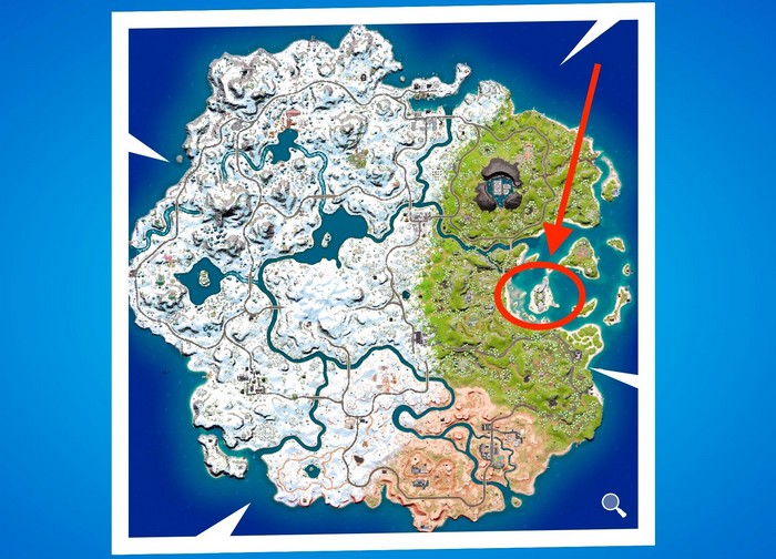 Emplacement du monument magistral dans Fortnite