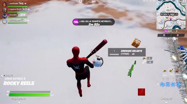 Grenade Gelante fortnite chapitre 3 saison 1