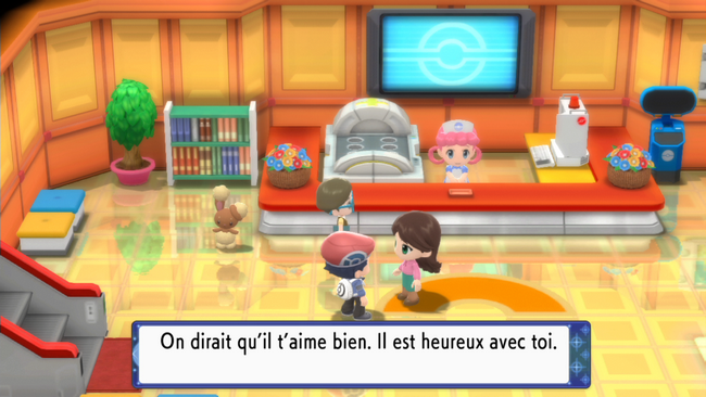 Juge du bonheur au Centre Pokémon de Vestigion