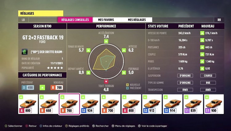 Mustang Gt 2+2 FastBack 1968 Ford -forza horizon 5