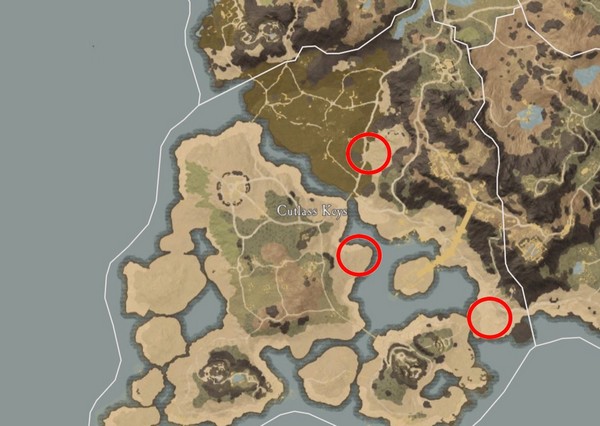 îles des Lames emplacements