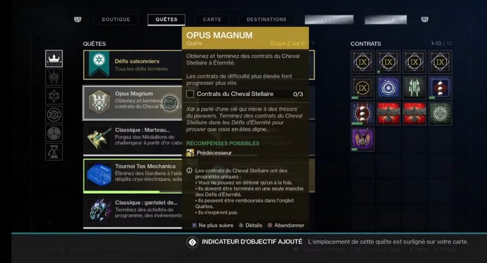 Obtenez et terminez des contrats du Cheval Stellaire à Eternité