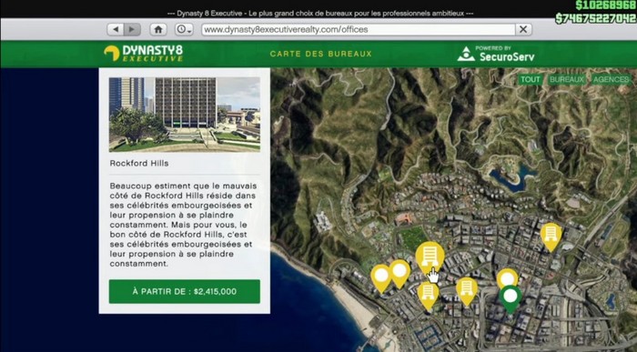 Emplacement de l'agence Rockford Hills