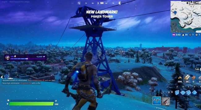 Tour électrique chapitre 3 de Fortnite