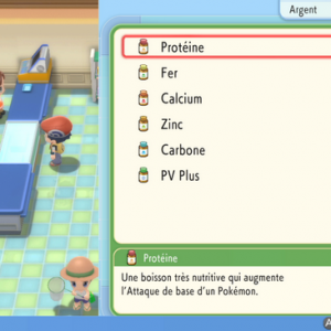 acheter des vitamines dans Pokémon Diamant Étincelant et Perle Scintillante