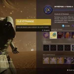 clé étrange destiny 2