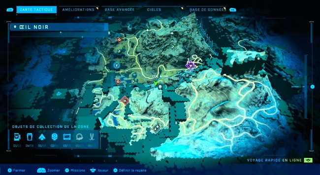 emplacement du crâne ŒIL NOIR