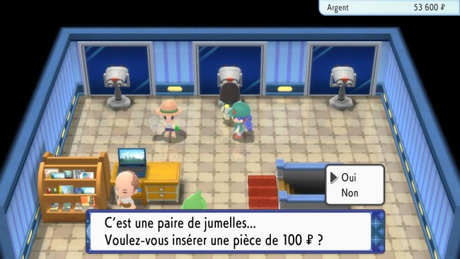 utiliser les jumelles pour voir quels pokémon peuvent être trouvés contre 100 Pokédollars.