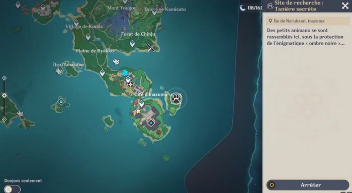 sauvez 3 petits animaux dans le site de recherche Taniére secrète