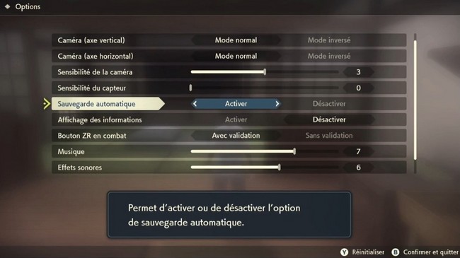 Activer la sauvegarde automatique Légendes Pokémon Arceus