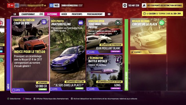 Chasse au trésor Forza horizon 5 Coup de Bol