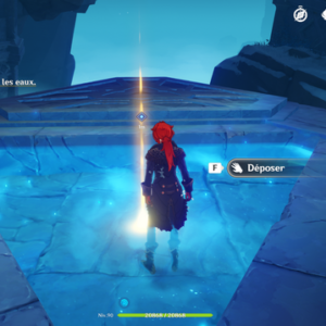 Déposez la bride divine dans les eaux