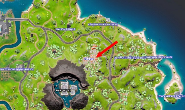 Emplacement Temple dans Fortnite
