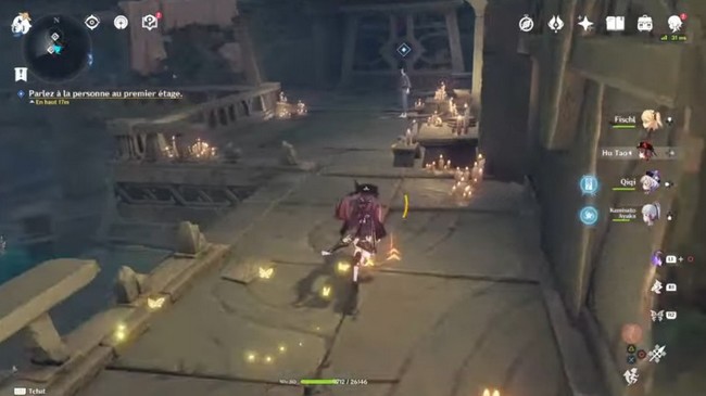 Parlez à la personne au premier étage