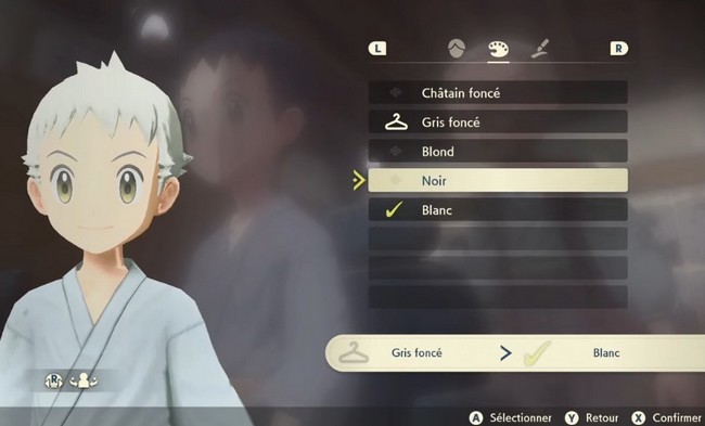 changer de coiffure dans Légendes Pokémon Arceus