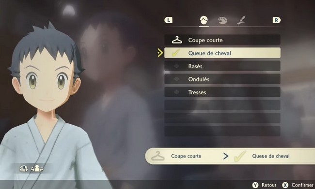 changer de coiffure dans Légendes Pokémon Arceus-2