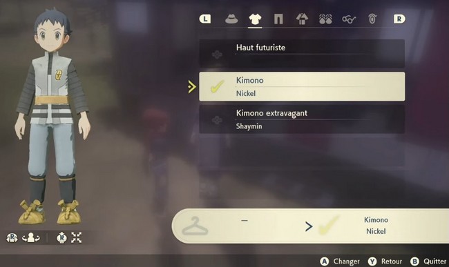 changer de tenue Légendes Pokémon Arceus
