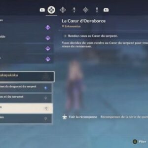 la quête Le Cœur d'Ouroboros de genshin impact