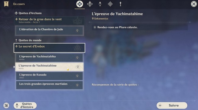 quête L'épreuve de Yachimatahime-genshin impact