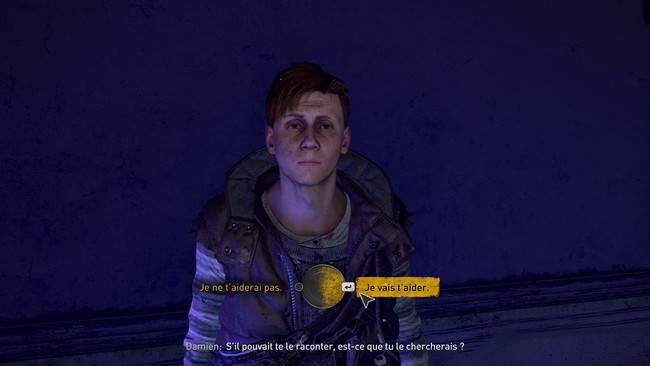 Choix Damien Coopérer avec Damien – Personnes disparues Dying Light 2 Stay Human