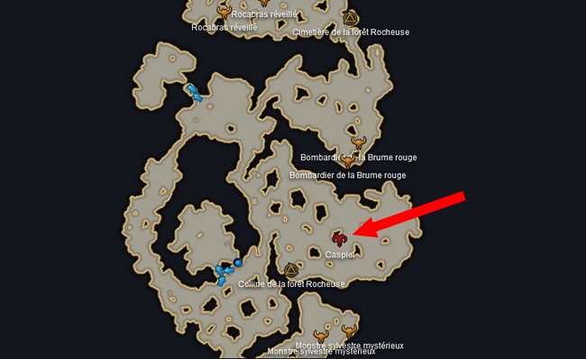 Emplacement Caspiel à la Colline de la forêt Rocheuse dans Lost Ark
