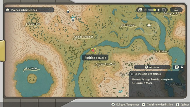 Emplacement Crikzik Légendes Pokémon Arceus