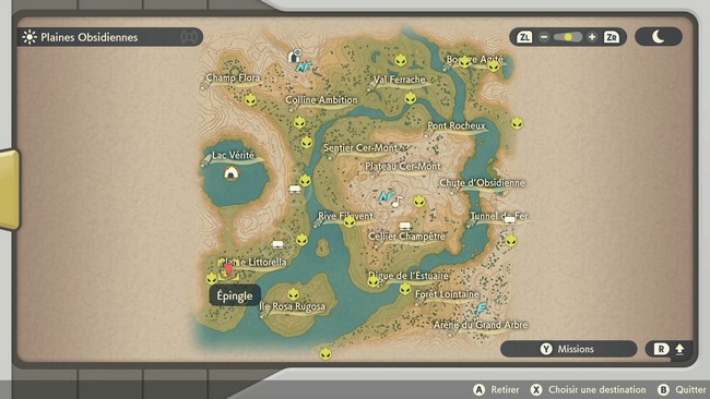 Emplacement Flamme Étrange des Plaines Obsidiennes N°10