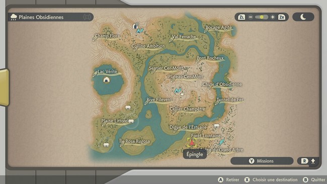 Emplacement Flamme Étrange des Plaines Obsidiennes N°14