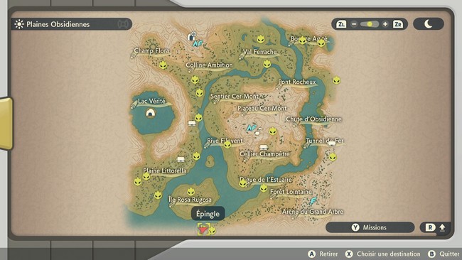 Emplacement Flamme Étrange des Plaines Obsidiennes N°15