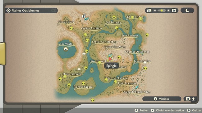 Emplacement Flamme Étrange des Plaines Obsidiennes N°17