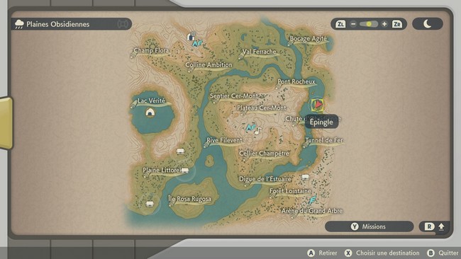 Emplacement Flamme Étrange des Plaines Obsidiennes N°20