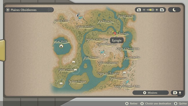 Emplacement Flamme Étrange des Plaines Obsidiennes N°6