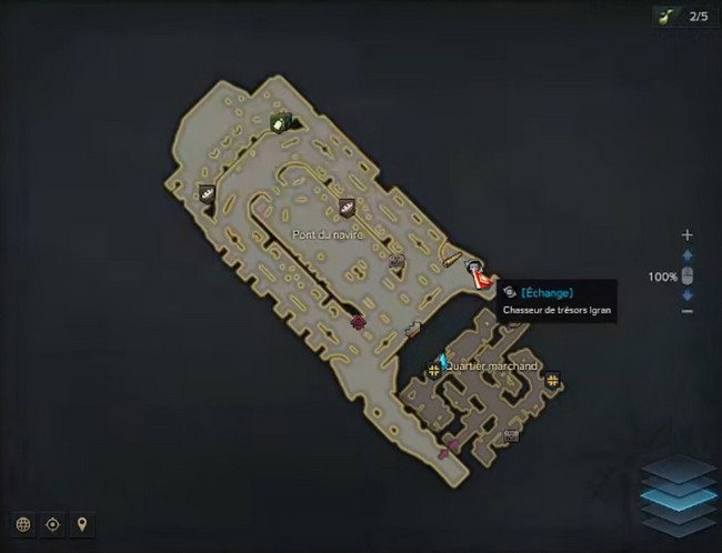 Emplacement Igran chasseur de trésors