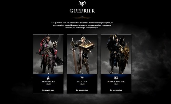 classe Guerriers Lost Ark